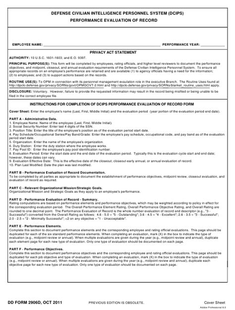 DD Form 2906D Download Fillable PDF Or Fill Online Defense Printable