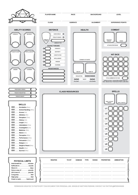 Download Dd Character Sheets Dungeons  Dragons By Wizards Rpg Team