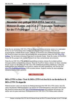 DEA-2TT4 Online Prüfung