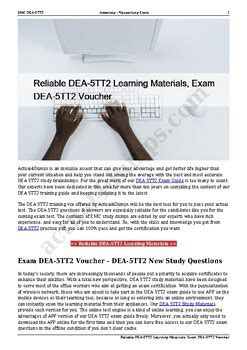DEA-5TT2 Prüfungsmaterialien