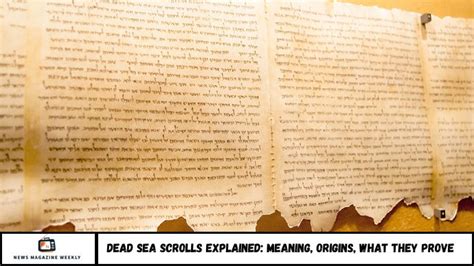 Dead Sea Scrolls Explained - wintechmobiles.com