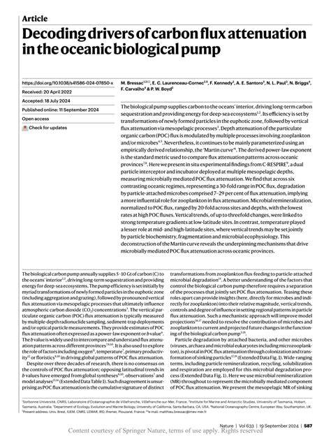 Decoding drivers of carbon flux attenuation in the oceanic ... - Nature - raincitystudios.com
