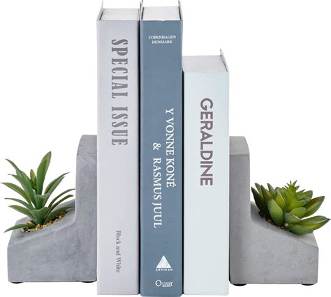 Decorative ceramic and cement bookends - SKLUM - muktibox.com