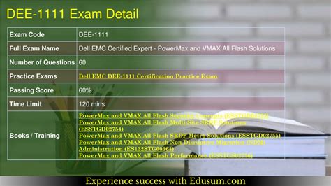 DEE-1111 Prüfungsinformationen