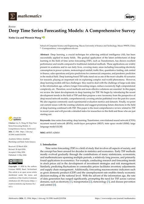 Deep Time Series Forecasting Models: A … - wintechmobiles.com
