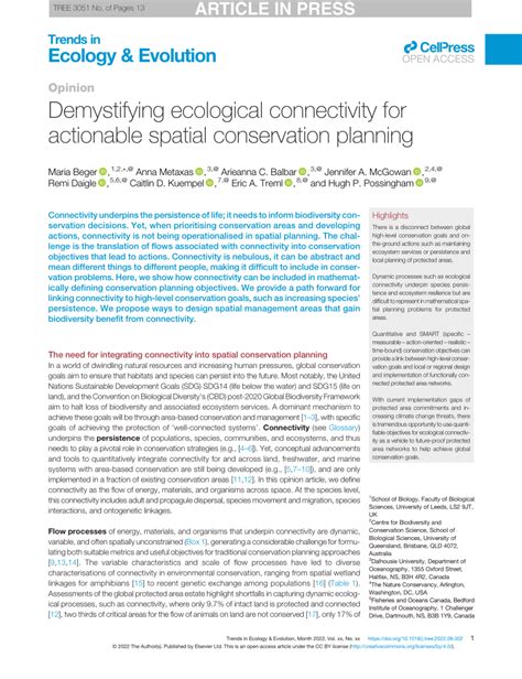 Demystifying ecological connectivity for actionable spatial ... - raincitystudios.com