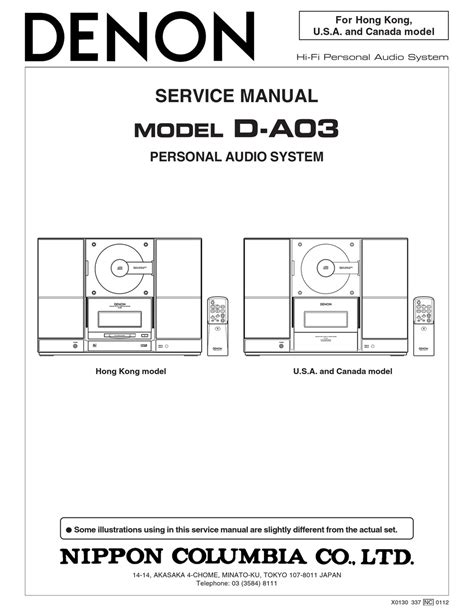 DENON D-A03 STEREO SYSTEM SERVICE MANUAL