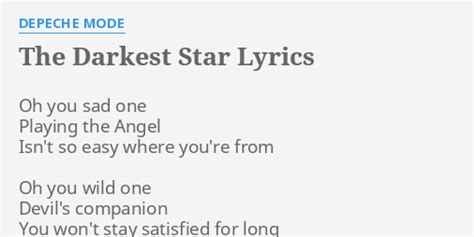 DEPECHE MODE - THE DARKEST STAR LYRICS