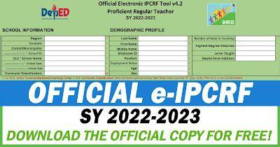 DepEd Official e-IPCRF for SY 2022-2023 (DOWNLOAD FOR FREE) - raincitystudios.com