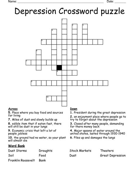 DEPRESSED crossword clue - All synonyms & answers