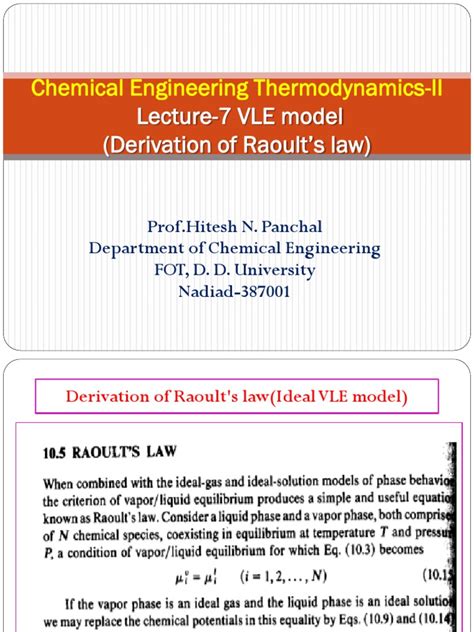 derivations from Raoult's law - non ideal solutions - Filo - wintechmobiles.com