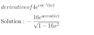 Derivative of 1/4e^cos (4x-6) - solution - wintechmobiles.com