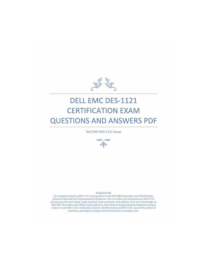 Valid DES-1121 Practice Questions