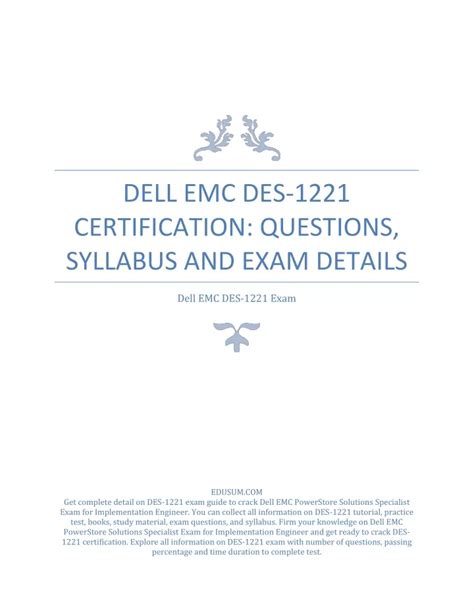 DES-1221 Guaranteed Questions Answers
