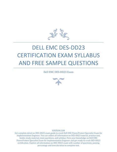 DES-DD23 Exam