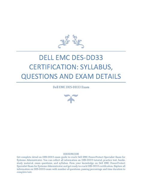 DES-DD33 Certification Sample Questions