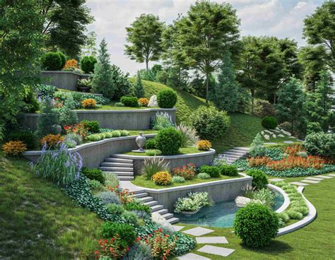 Desain Taman untuk Lahan Berkontur Miring - raincitystudios.com
