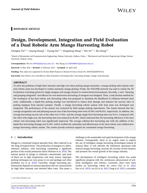 Design, integration, and field evaluation of a selective harvesting ... - raincitystudios.com