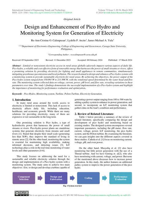 Design and Enhancement of Pico Hydro and Monitoring System for ... - raincitystudios.com