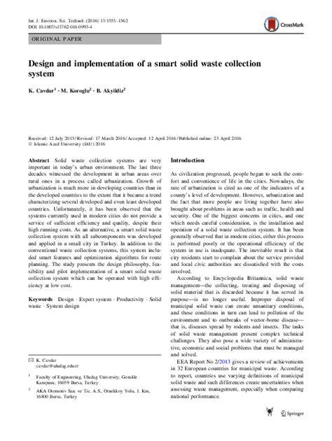 Design and implementation of a smart solid waste collection system - raincitystudios.com