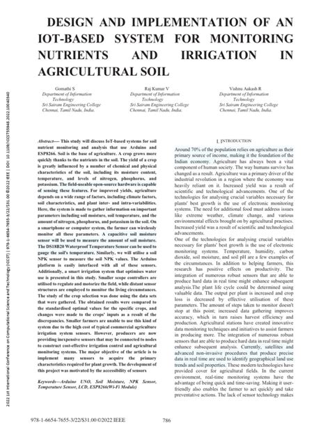 Design and Implementation of Soil Moisture Monitoring and Irrigation ... - coolestguyplanet.net