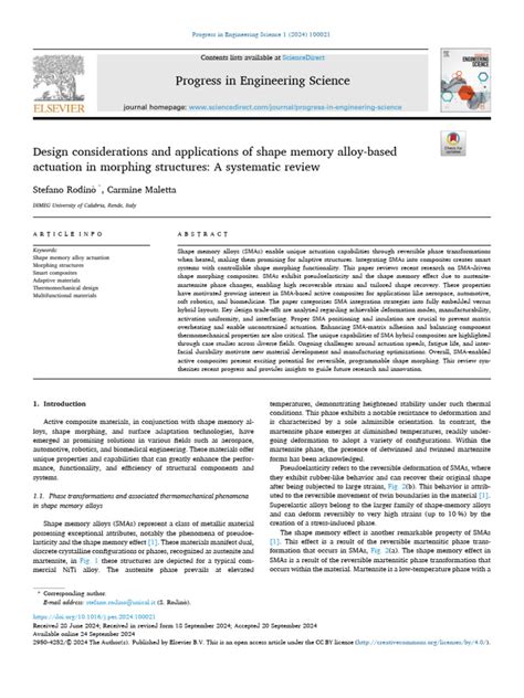 Design considerations and applications of shape memory alloy-based ... - wintechmobiles.com