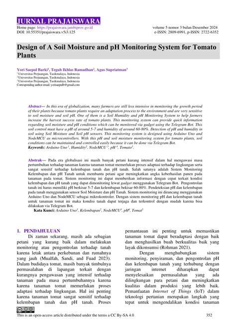 Design of A Soil Moisture and pH Monitoring System for Tomato Plants - raincitystudios.com