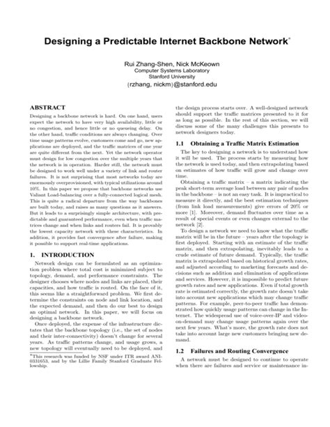 Designing a Predictable Internet Backbone Network - wintechmobiles.com