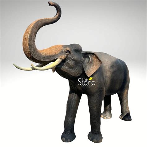 Detailed and Adorable Large Elephant Statue - muktibox.com
