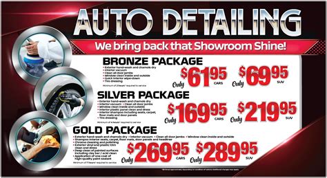 Detailing Business Pricing Packages - Car Detailing … - raincitystudios.com