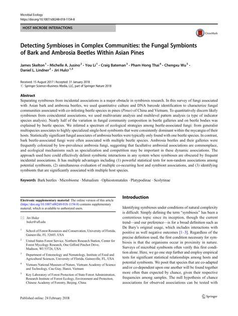 Detecting Symbioses in Complex Communities: the Fungal ... - Springer - raincitystudios.com