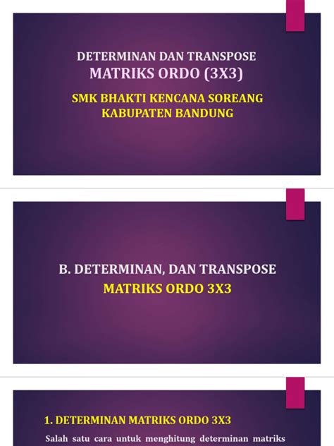 Determinan dan Transpose Matriks 3x3 | PDF - Scribd - wintechmobiles.com