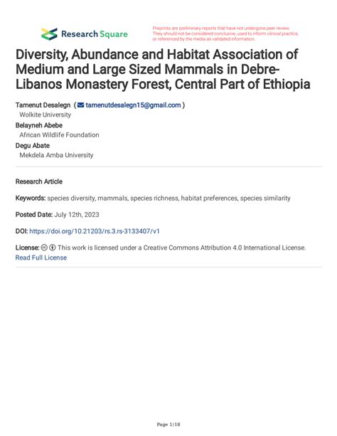Determinants of abundance and habitat association of … - raincitystudios.com