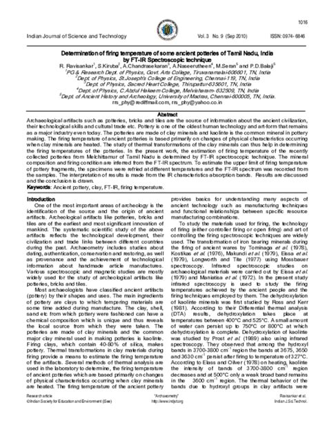 Determination of firing temperature of some ancient potteries of Tamil ... - muktibox.com