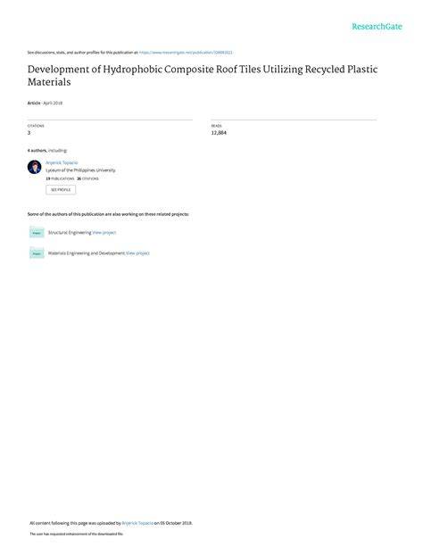 Developing- Hydrophobic- Composite-ROOF- Tiles - raincitystudios.com