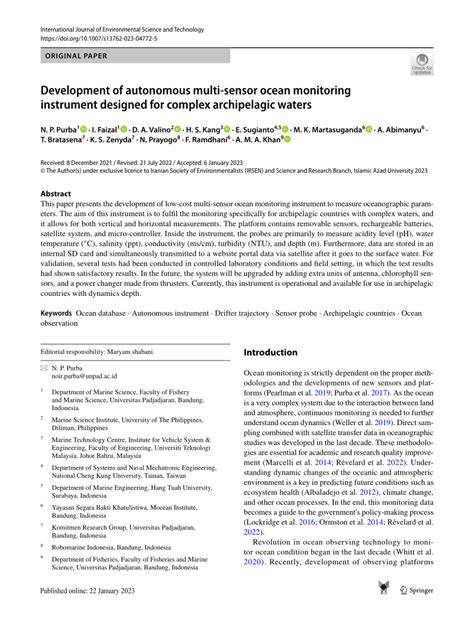 Development of autonomous multi-sensor ocean monitoring ... - Springer - raincitystudios.com