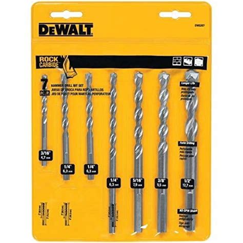 DEWALT Masonry Drill Bit Set, Percussion, Concrete