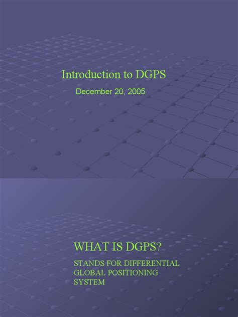 DGPS Presentation3 PDF Transmitter Global Positioning System