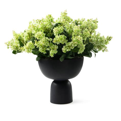 DH Bud Leaves in Lace Ceramic Pedestal Vase - muktibox.com