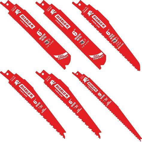 Diablo Freud DS006S 6-Piece Demolition and Reciprocating Saw Blade … - raincitystudios.com