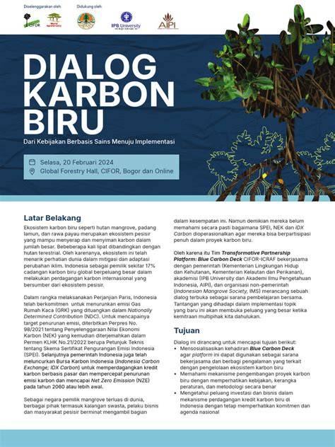 DIALOG KARBON BIRU - Center for International Forestry Research - raincitystudios.com
