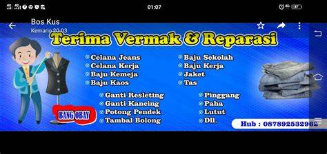 Dian vermak - Daftar Biaya Vermak / Reparasi Vermak /... - raincitystudios.com