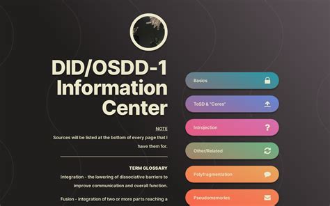 DID/OSDD-1 Info Center