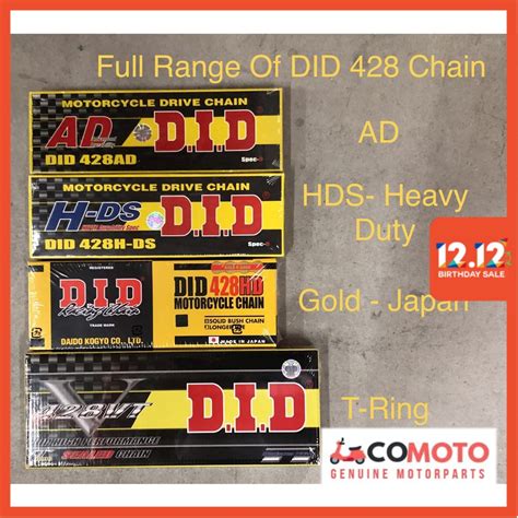 DID 428 Motorcycle Chain Full Range AD - HDS/Heavy … - raincitystudios.com