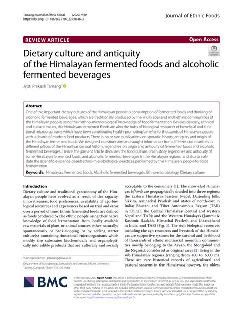 Dietary culture and antiquity of the Himalayan fermented foods and ... - wintechmobiles.com
