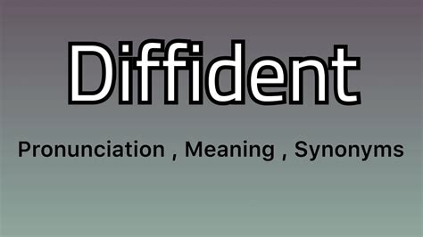 DIFFIDENT Synonyms: 40 Synonyms & Antonyms for …