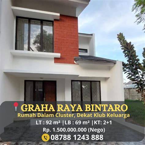 Dijual Rumah Minimalis 2 Lantai Rapi di Cluster Graha Raya di Graha ... - raincitystudios.com