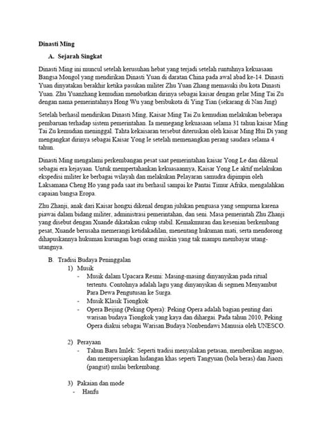 Dinasti Ming (Ringkasan) | PDF - Scribd - wintechmobiles.com