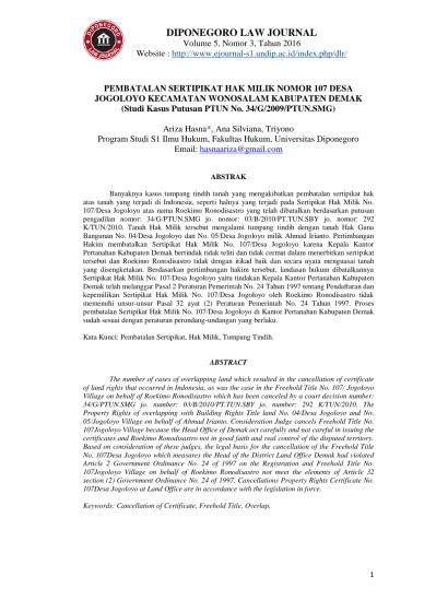 DIPONEGORO LAW JOURNAL Website - wintechmobiles.com