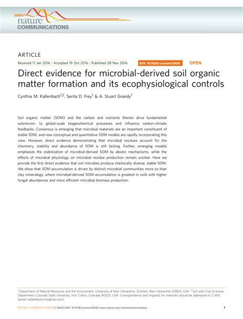 Direct evidence for microbial-derived soil organic matter ... - Nature - raincitystudios.com